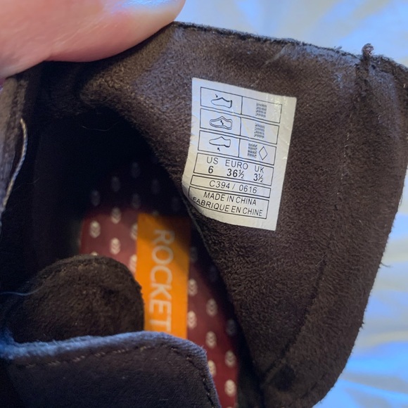 Rocket Dog Heeled Tie Suede Booties - Size 6 - Brown - EUC - Picture 8 of 10